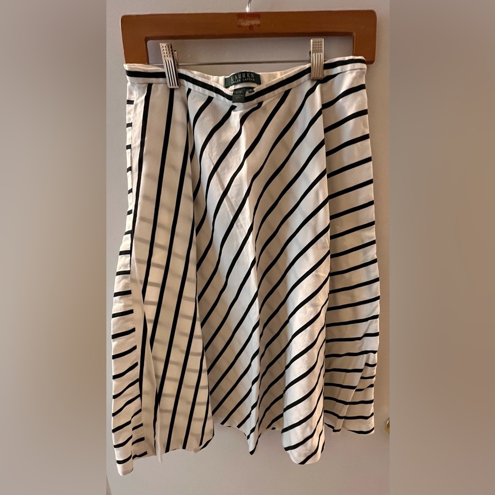 Ralph Lauren Black and White Striped Skirt